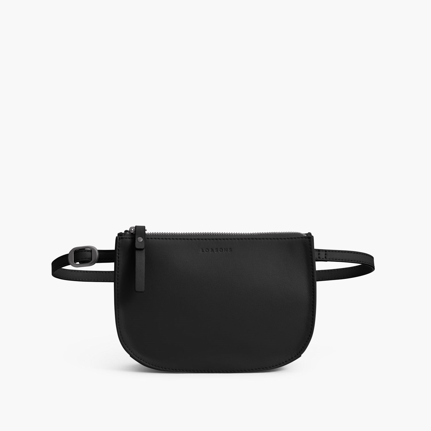 Front Belt - The Waverley 2 - Nappa Leather - Black / Gunmetal / Grey - Crossbody - Lo & Sons