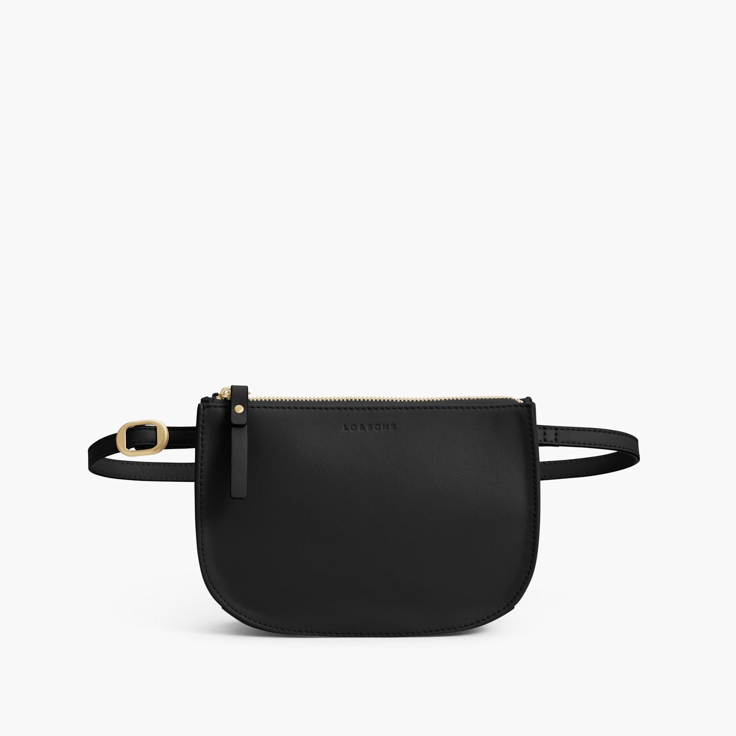 Front Belt - The Waverley 2 - Nappa Leather - Black / Gold / Grey - Crossbody - Lo & Sons