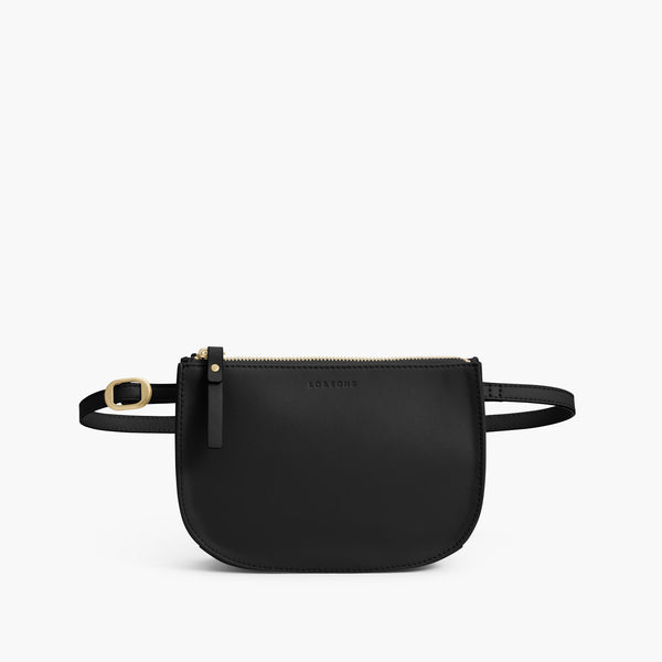 pouch black leather