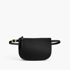 Front Belt- The Waverley 2 - Saffiano Leather - Black / Gold / Grey - Crossbody - Lo & Sons