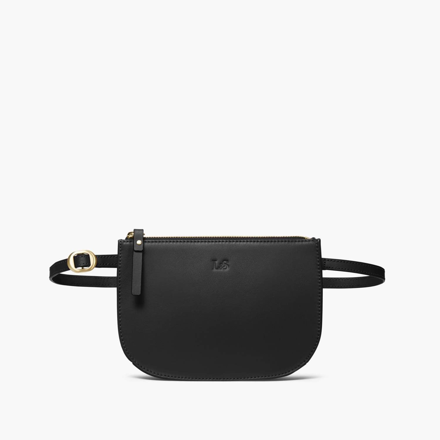 Front Belt - The Waverley - Nappa Leather - Black / Gold / Grey - Crossbody - Lo & Sons