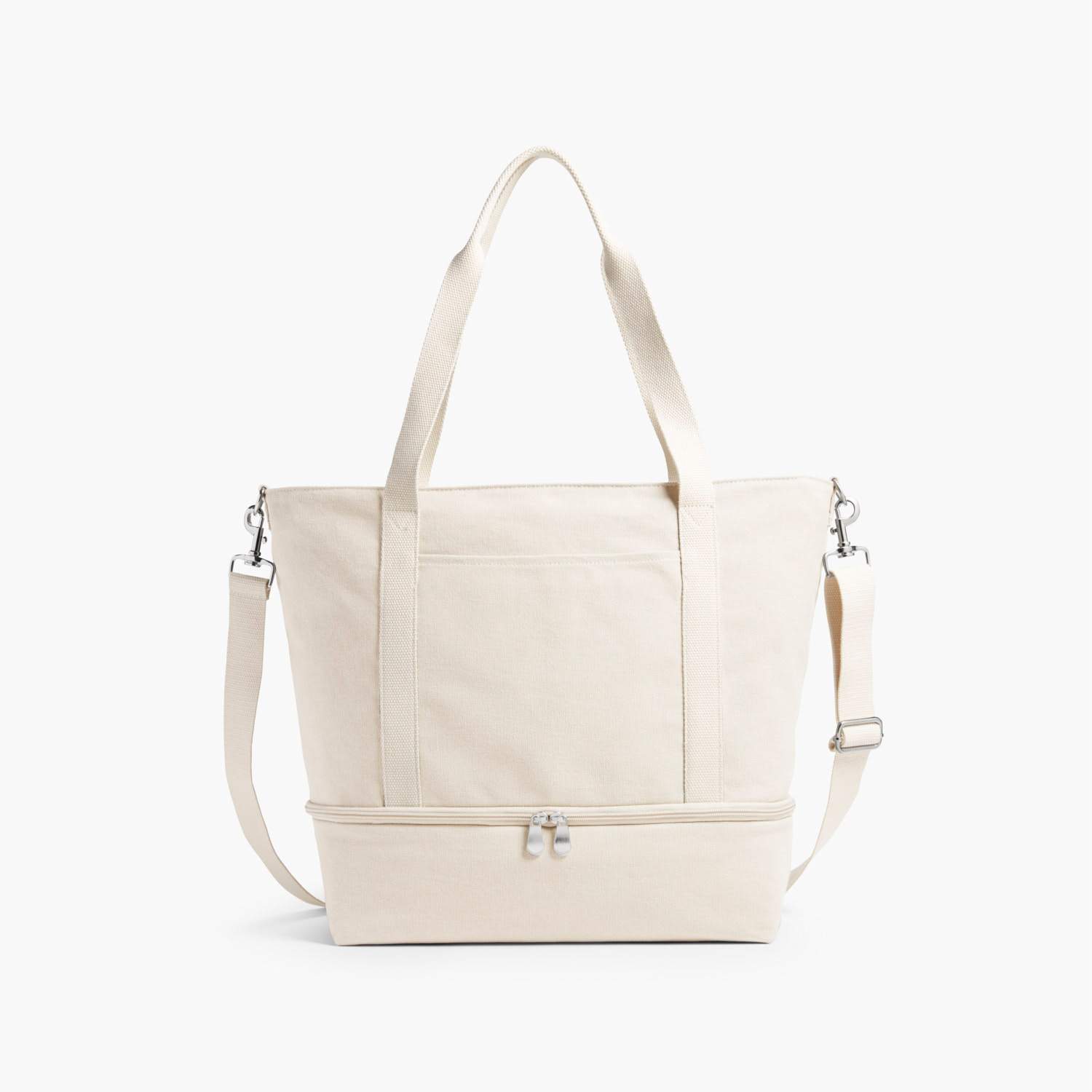 Front - The Catalina Deluxe Tote - Organic Canvas - Natural - Tote - Lo & Sons