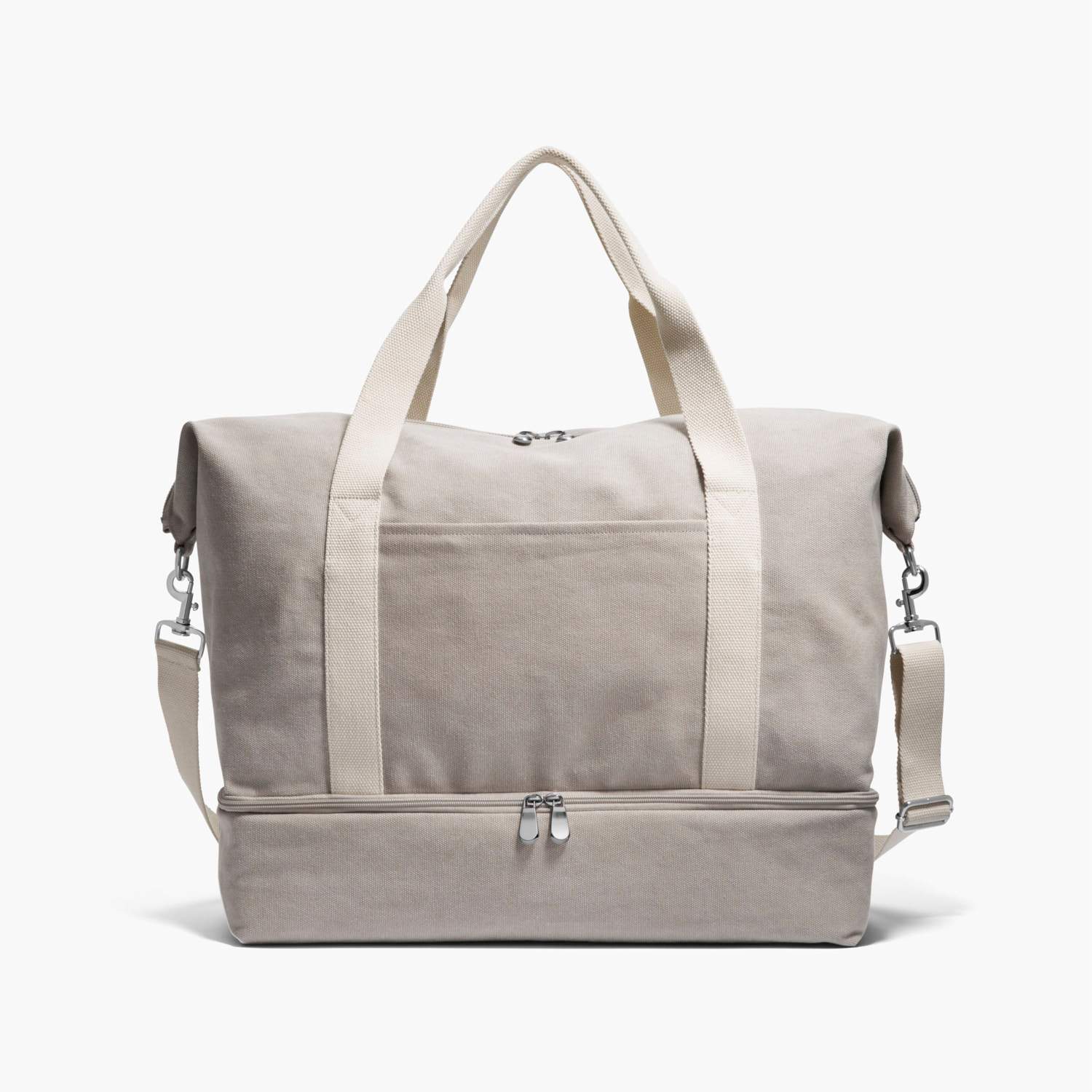 Front - The Catalina Deluxe - Washed Canvas - Dove Grey - Weekender - Lo & Sons