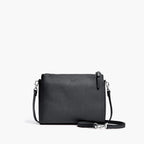 Front Crossbody - The Pearl - Saffiano Leather - Dark Grey / Silver / Azure - Crossbody - Lo & Sons