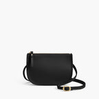 Front Crossbody - The Waverley 2 - Nappa Leather - Black / Gold / Grey - Crossbody - Lo & Sons