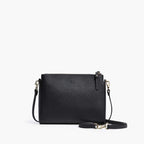 Front Crossbody - The Pearl - Saffiano Leather - Black / Gold / Grey - Crossbody - Lo & Sons