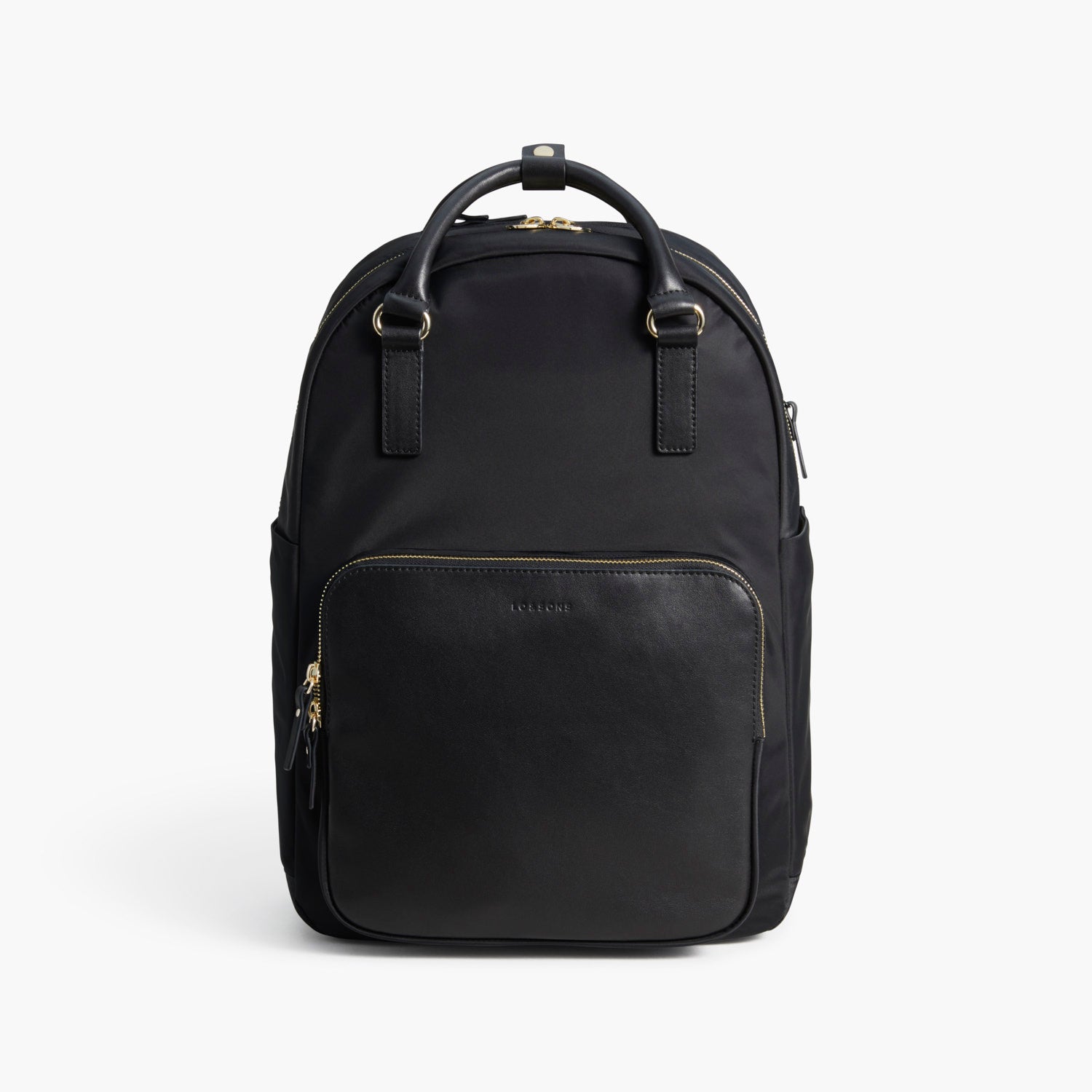 The Rowledge   Womens Laptop Backpack   Black/Gold/Lavender in