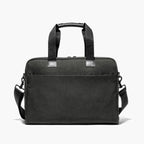 Front With Messenger Strap - The Cambridge - Waxed Twill - Charcoal - Briefcase - Lo & Sons