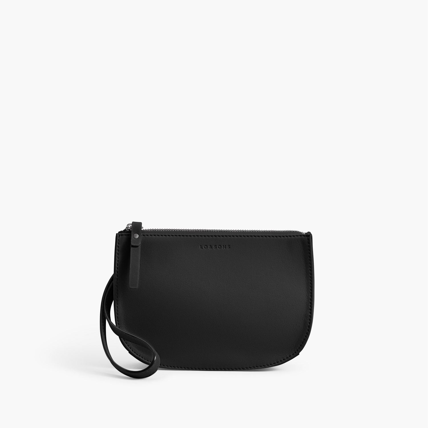 Front Wristlet - The Waverley 2 - Nappa Leather - Black / Gunmetal / Grey - Crossbody - Lo & Sons