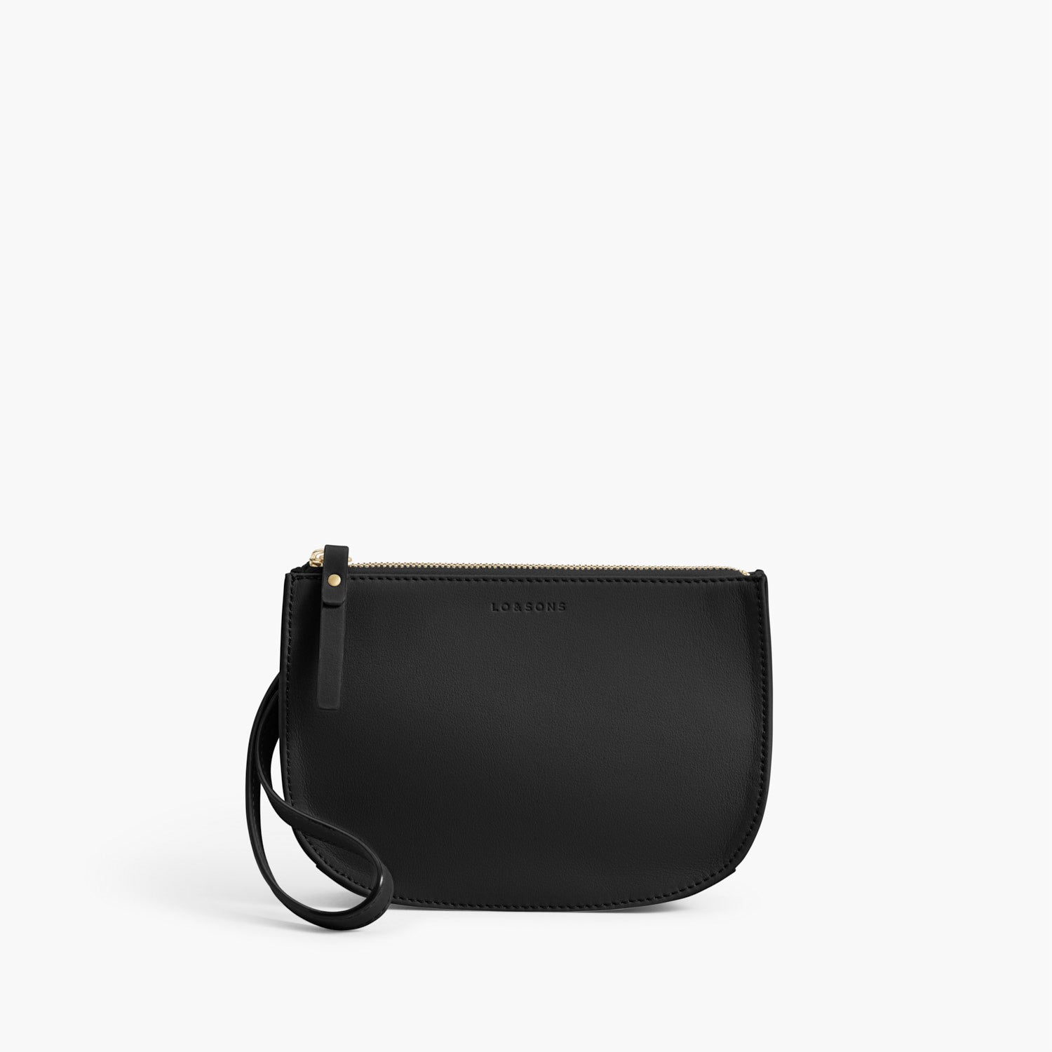 Front Wristlet - The Waverley 2 - Nappa Leather - Black / Gold / Grey - Crossbody - Lo & Sons