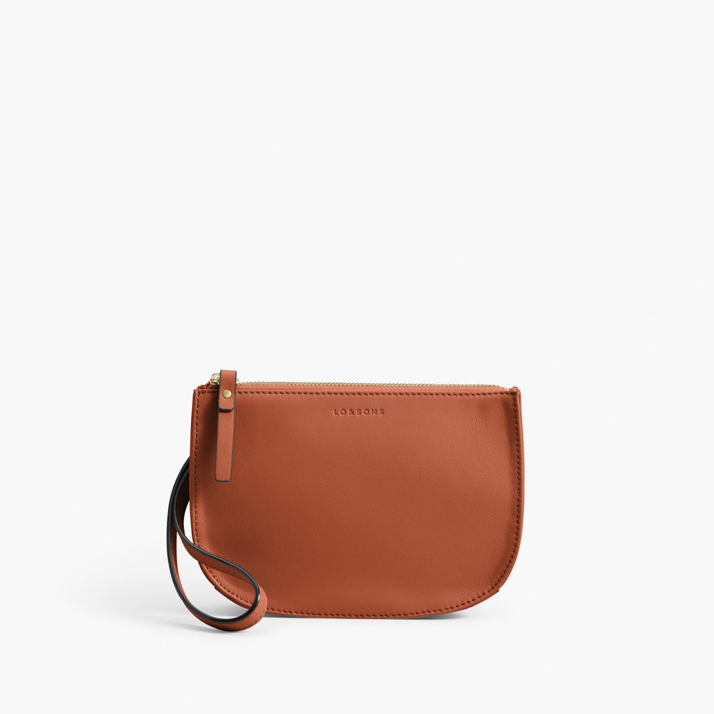Front Wristlet - The Waverley 2 - Nappa Leather - Sienna / Gold / Camel - Crossbody - Lo & Sons