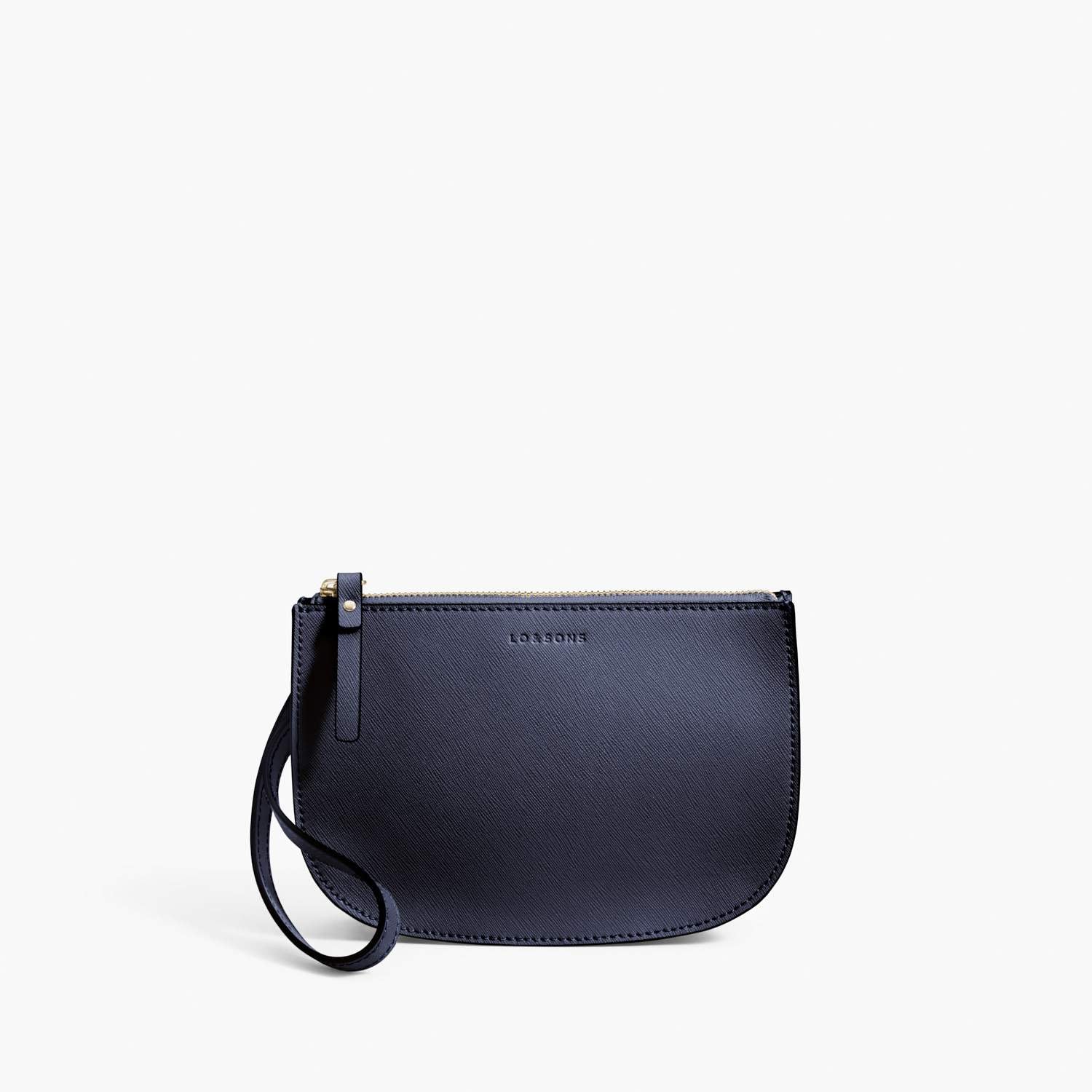 Front Wristlet - Waverley 2 - Saffiano Leather - Deep Navy / Gold / Camel - Crossbody Bag - Lo & Sons