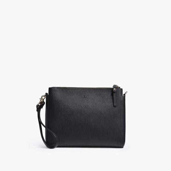 Black saffiano leather crossbody bag Clearance