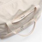 Front Zip Pocket - The Catalina Deluxe - Organic Canvas - Natural - Weekender - Lo & Sons