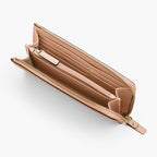 Interior 1 Empty - The Leather Wallet - Saffiano Leather - Rose Quartz / Gold / Camel - Small Accessory - Lo & Sons