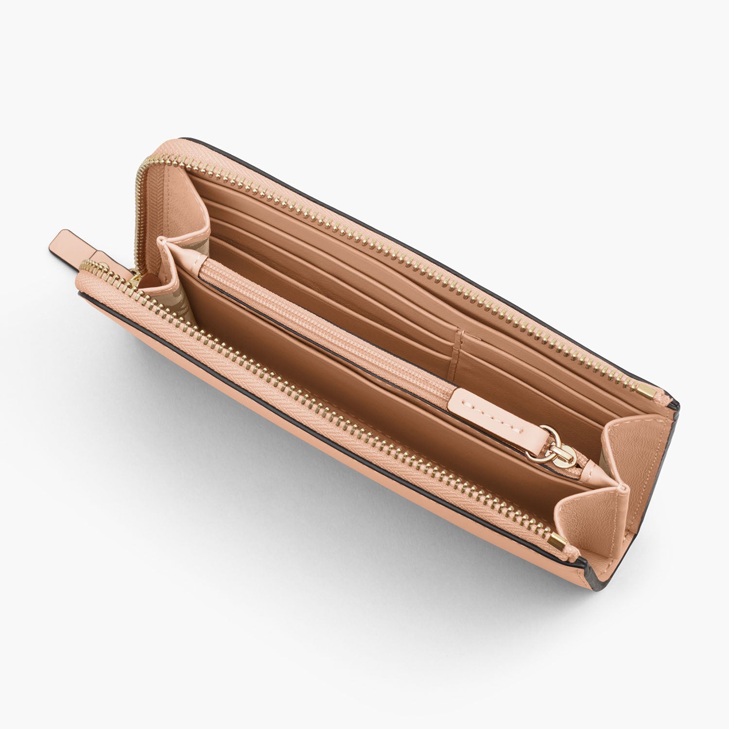 Interior 2 Empty - The Leather Wallet - Nappa Leather - Rose Quartz / Gold / Camel - Small Accessory - Lo & Sons