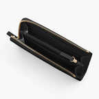 Interior 2 Empty - The Leather Wallet - Saffiano Leather - Black / Gold / Grey - Small Accessory - Lo & Sons