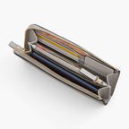 Interior 2 Propped - The Leather Wallet - Nappa Leather - Light Grey / Gold / Grey - Small Accessory - Lo & Sons