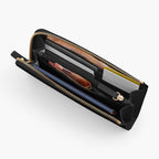 Interior 2 Propped - The Leather Wallet - Saffiano Leather - Black / Gold / Grey - Small Accessory - Lo & Sons