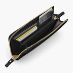 Interior Card Slot - The Leather Wallet - Nappa Leather - Black / Gold / Grey - Small Accessory - Lo & Sons