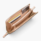 Interior Card Slot - The Leather Wallet - Saffiano Leather - Rose Quartz / Gold / Camel - Small Accessory - Lo & Sons