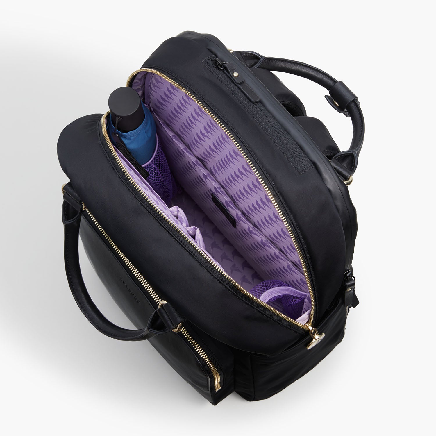 Interior Empty Insert - The Rowledge - Nylon - Black / Gold / Lavender - Backpack - Lo & Sons