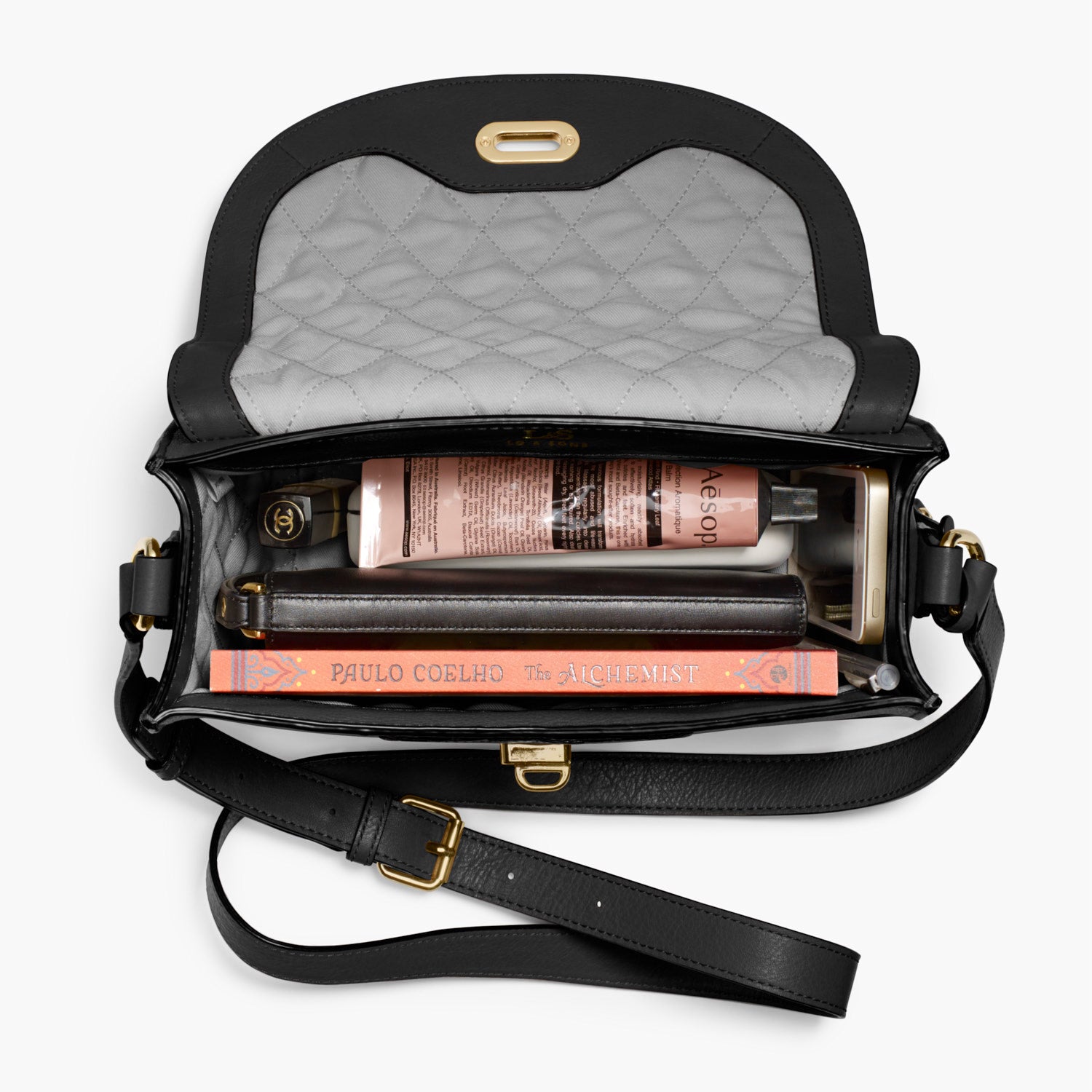 Interior Everyday - The Claremont - Full Grain Leather - Black - Crossbody - Lo & Sons