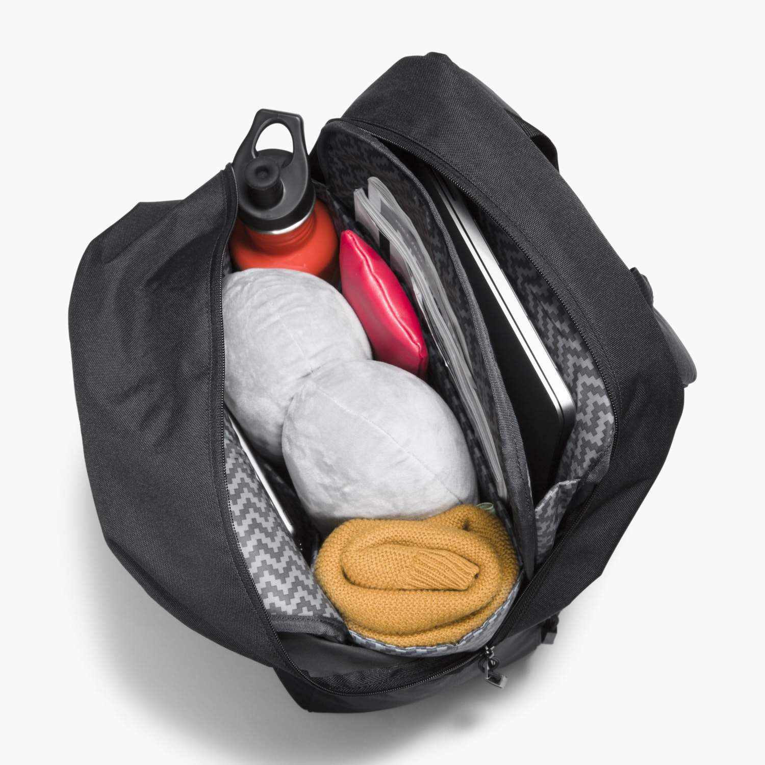 Interior Packed - The Hanover - 600D Recycled Poly - Onyx - Backpack - Lo & Sons