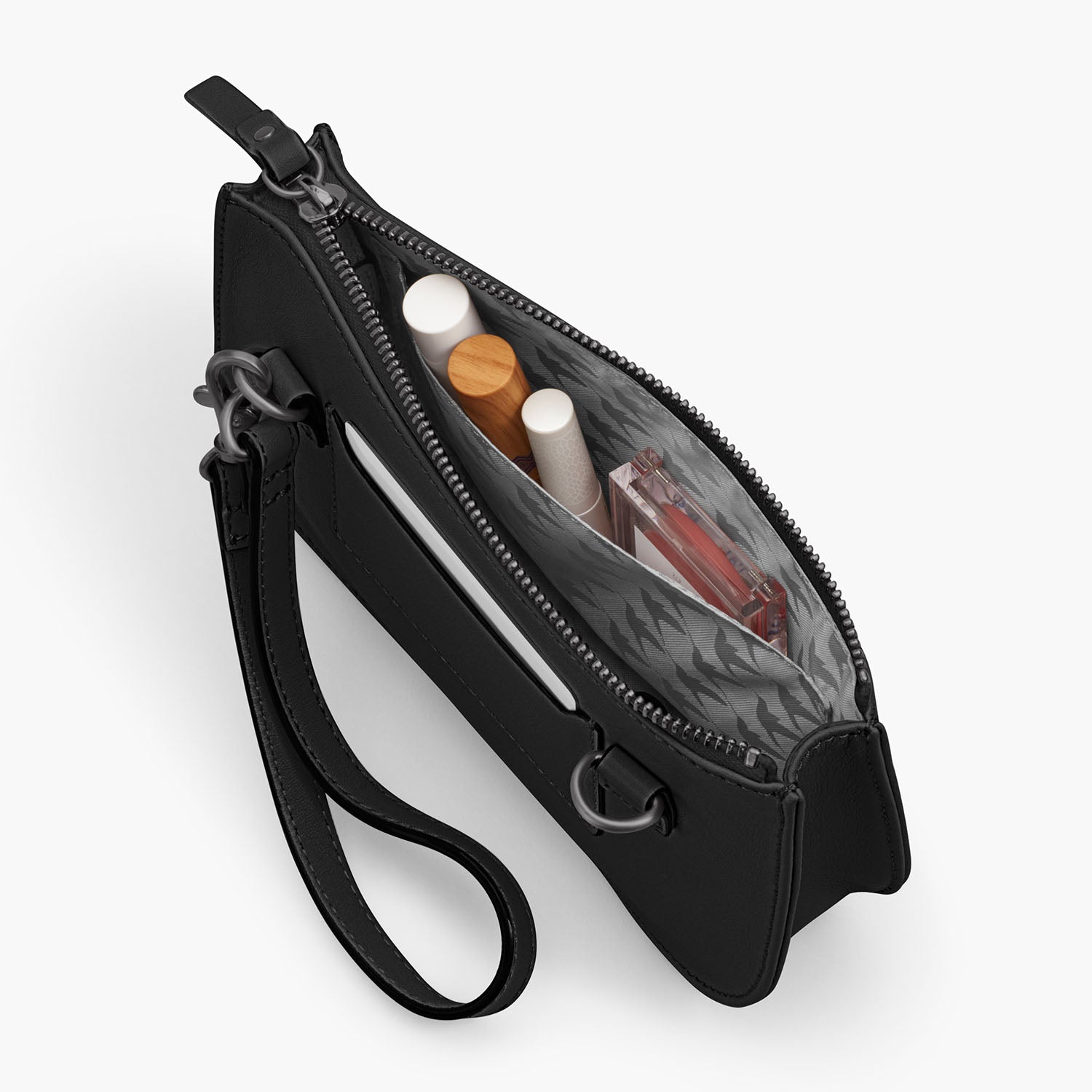 Interior Pocket - The Waverley 2 - Nappa Leather - Black / Gunmetal / Grey - Crossbody - Lo & Sons