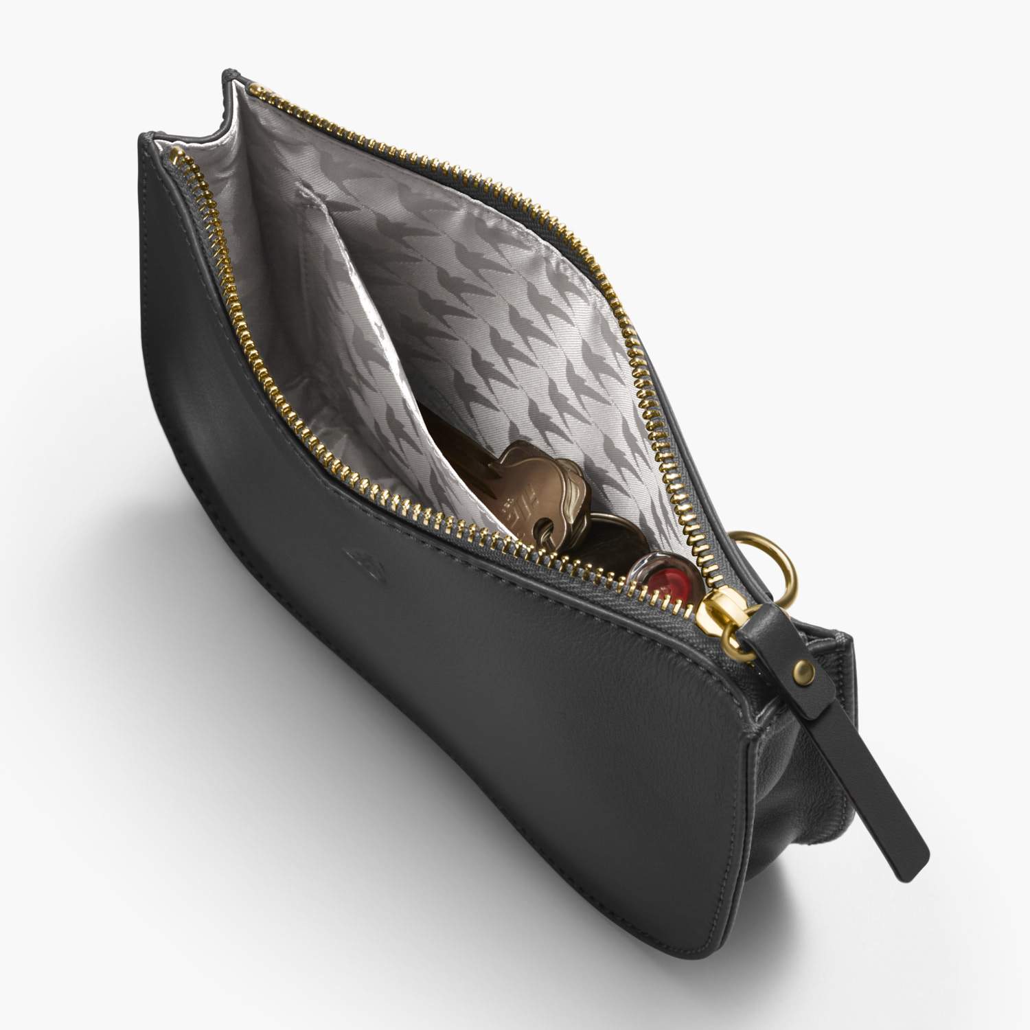 Interior Pocket - The Waverley - Nappa Leather - Black / Gold / Grey - Crossbody - Lo & Sons