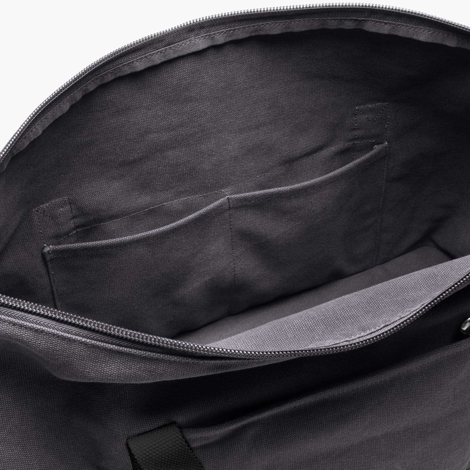 Interior Pockets - The Catalina Deluxe - Eco Friendly Canvas - Midnight Ash - Weekender - Lo & Sons