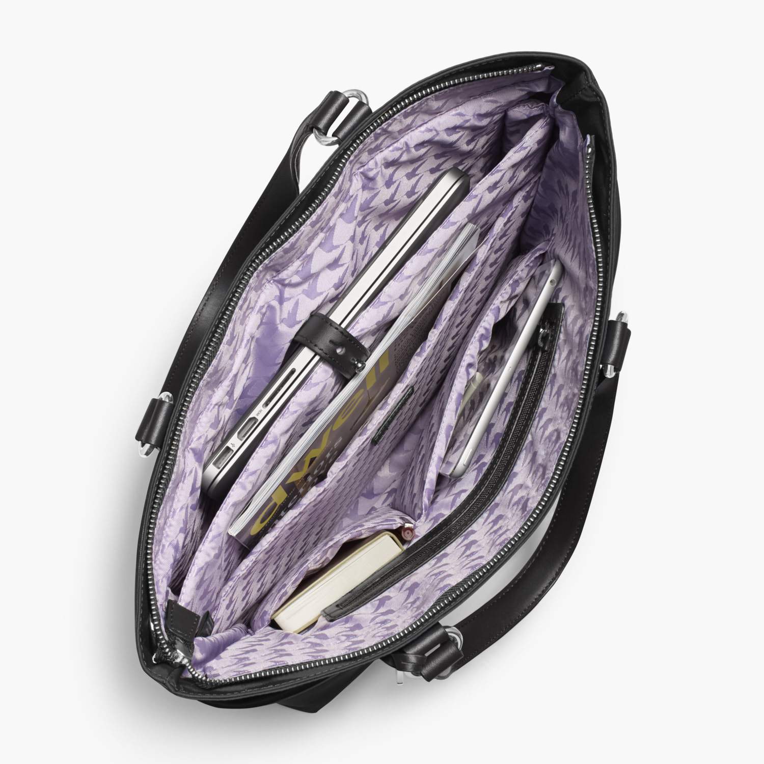 Interior - The T.T. - Nylon - Black / Silver / Lavender - Tote - Lo & Sons