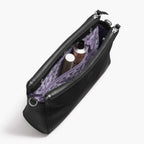 Interior Zip Pocket - The Pearl - Nappa Leather - Black / Silver / Lavender - Crossbody - Lo & Sons