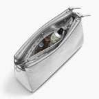 Interior Zip Pocket - The Pearl - Saffiano Leather - Silver / Silver / Grey - Crossbody - Lo & Sons