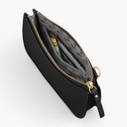 Interior Zipper - The Waverley 2 - Saffiano Leather - Black / Gold / Grey - Crossbody - Lo & Sons