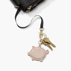 Key Leash Pearl - Year of the Pig Charm - Saffiano Leather - Rose Quartz - Small Accessory - Lo & Sons