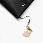 Key Leash Seville - Year of the Pig Charm - Saffiano Leather - Rose Quartz - Small Accessory - Lo & Sons