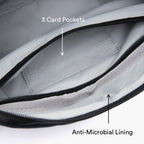 Interior Card pockets - Bond - 600D Recycled Poly - Black / Light Grey - Fanny pack - Lo & Sons
