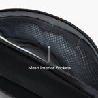 Interior mesh pockets - Bond - 600D Recycled Poly - Black / Light Grey - Fanny pack - Lo & Sons