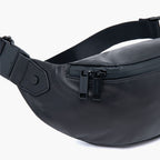 Zippers - Bond - Sheepskin Leather - Black / Black / Grey - Crossbody Bag - Lo & Sons