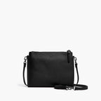 Worn as crossbody bag - Pearl - Saffiano Leather - Black / Gunmetal / Grey - Crossbody Bags - Lo & Sons