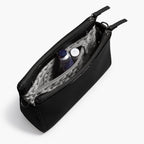 Interior zip pockets - Pearl - Saffiano Leather - Black / Gunmetal / Grey - Crossbody Bags - Lo & Sons