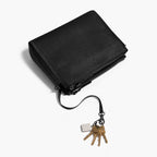 Key leash - Pearl - Saffiano Leather - Black / Gunmetal / Grey - Crossbody Bags - Lo & Sons