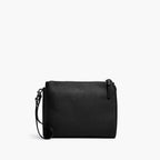 Worn as wristlet - Pearl - Saffiano Leather - Black / Gunmetal / Grey - Crossbody Bags - Lo & Sons