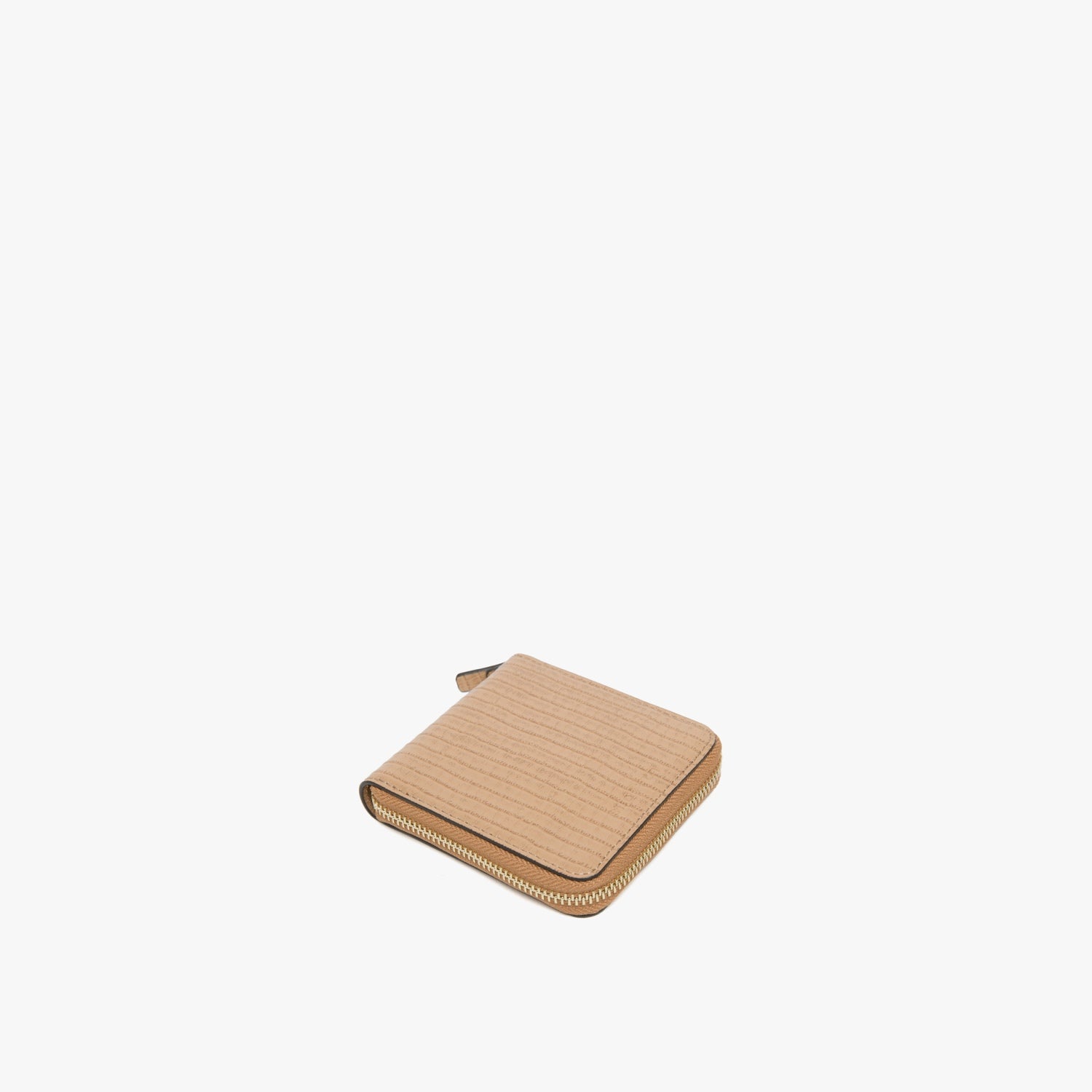 Profile - Small Wallet - Embossed Croc Leather - Dark Tan  / Gold / Camel - Small Accessory - Lo & Sons