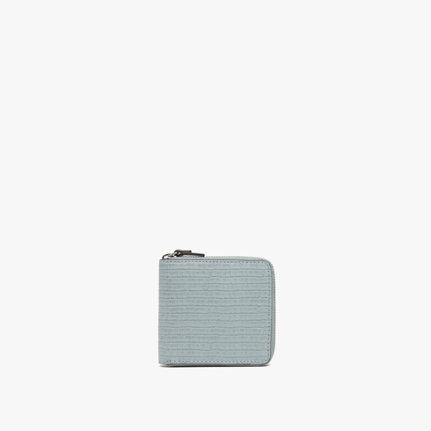 Front - Small Wallet - Embossed Croc Leather - Desert Blue / Silver / Grey - Small Accessory - Lo & Sons