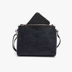 Fits in Pearl - Small Wallet - Saffiano Leather - Black / Silver / Grey - Small Accessory - Lo & Sons