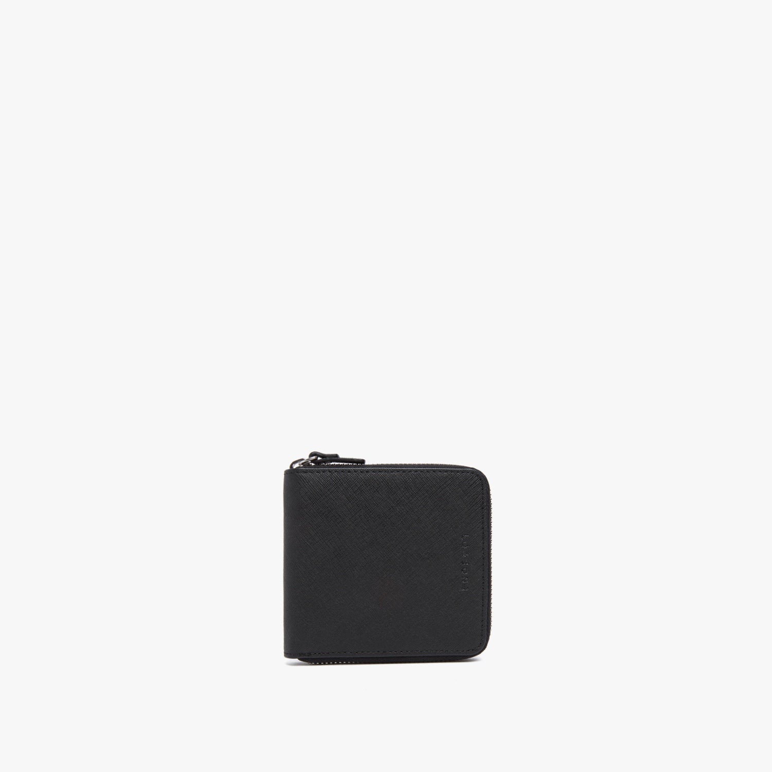 Front - Small Wallet - Saffiano Leather - Black / Silver / Grey - Small Accessory - Lo & Sons