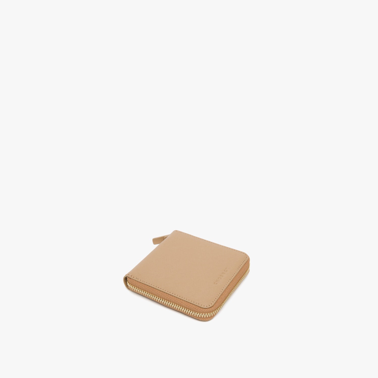Profile - Small Wallet - Saffiano Leather - Dark Tan / Gold / Camel - Small Accessory - Lo & Sons