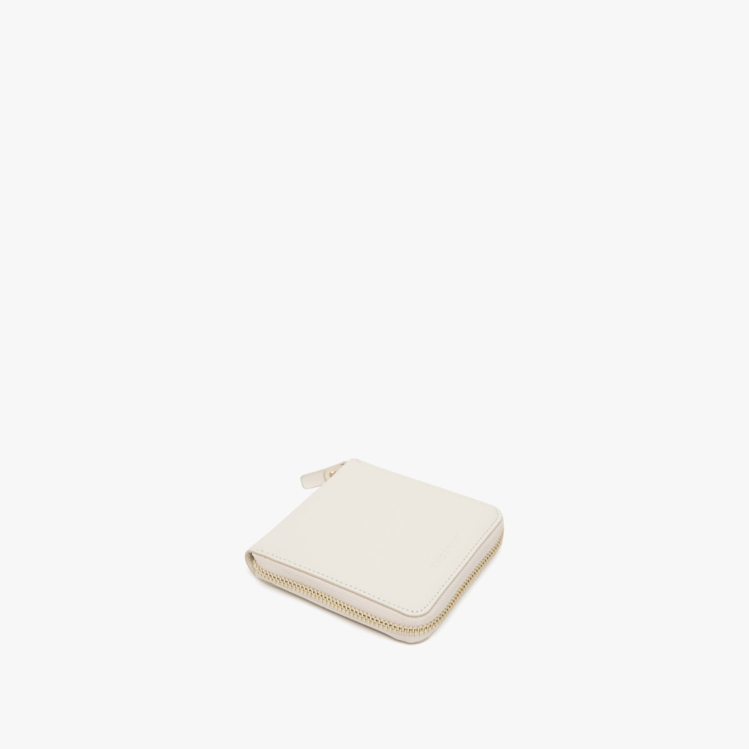 Lo Sons Small Wallet Saffiano Leather Ivory/Gold/Camel